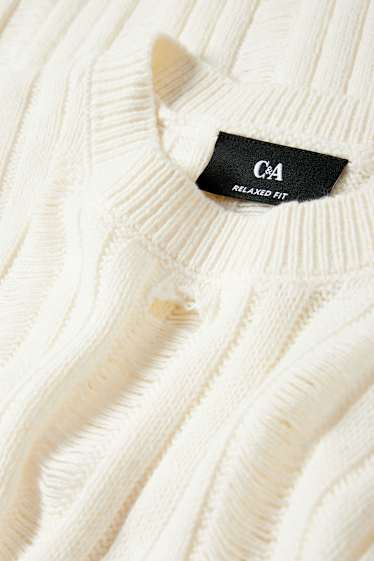 Mężczyźni - Sweter - beżowy