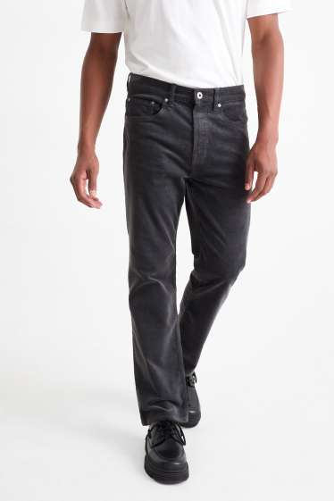 Herren - Cordhose - Regular Fit - dunkelgrau