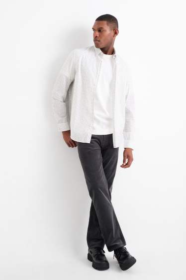 Herren - Cordhose - Regular Fit - dunkelgrau