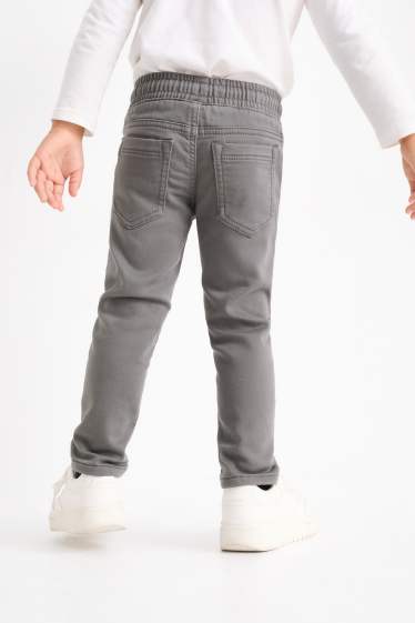 Kinder Jungen - Slim Jeans - Thermojeans - dunkelgrau