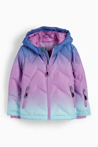 Enfants filles - Veste de ski à capuche - finition déperlante - rose