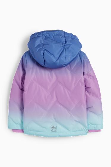 Enfants filles - Veste de ski à capuche - finition déperlante - rose