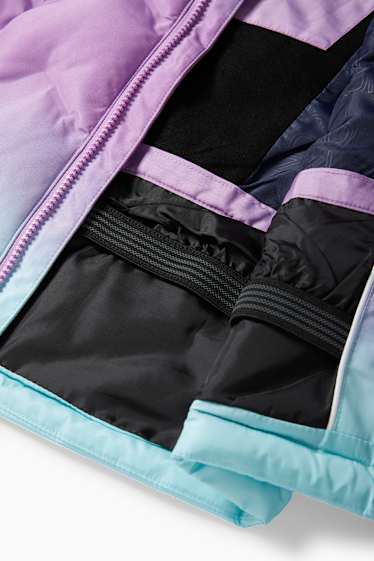 Enfants filles - Veste de ski à capuche - finition déperlante - rose