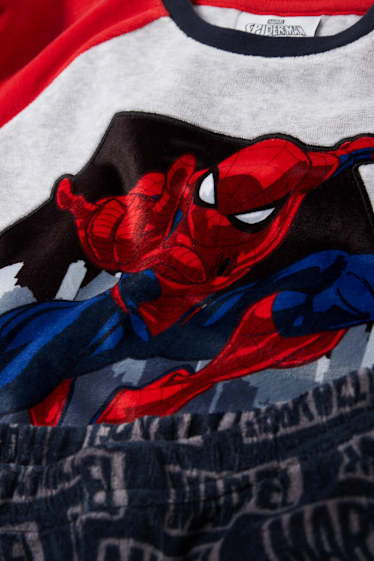 Dzieci chłopcy - Spider-Man - piżama z polaru - 2 części - szary