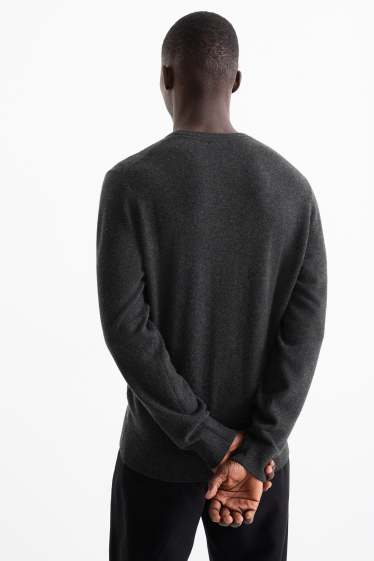 Men - Cashmere jumper - dark gray