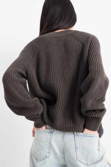 Kinder Mädchen - Pullover - dunkelgrau