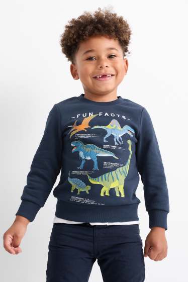 Nen - Dinosaures - dessuadora - blau fosc