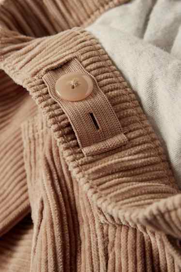 Bambini - Pantaloni cargo in velluto a coste - pantaloni termici - marrone chiaro