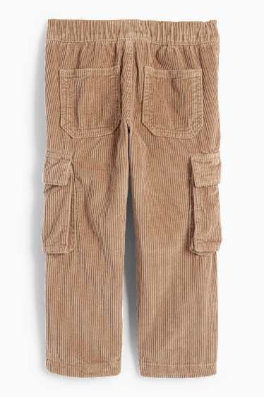 Bambini - Pantaloni cargo in velluto a coste - pantaloni termici - marrone chiaro