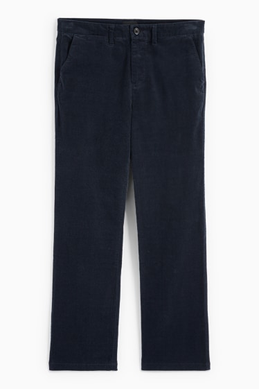 Home - Pantalons de pana - regular fit - blau fosc