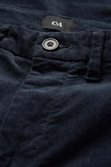 Home - Pantalons de pana - regular fit - blau fosc