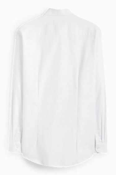 Herren - Businesshemd - Slim Fit - Clubkragen - bügelfrei - weiß