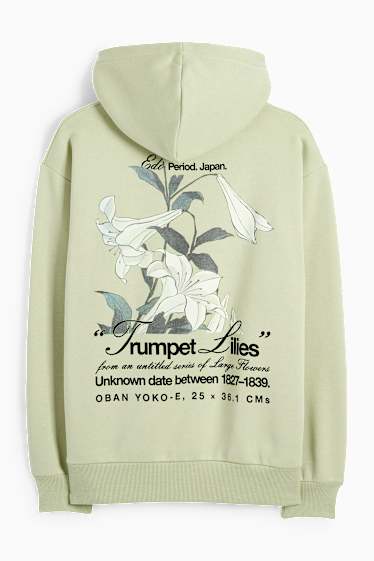 Home - Dessuadora amb caputxa oversized - Hokusai - verd clar