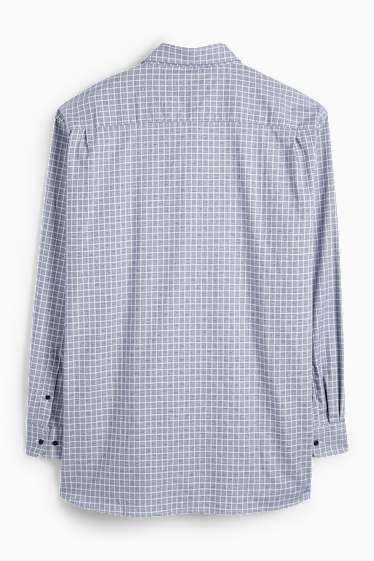 Herren - Hemd - Regular Fit - Button-down - bügelleicht - kariert - dunkelblau