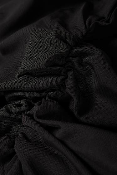 Damen - Mesh-Kleid - schwarz
