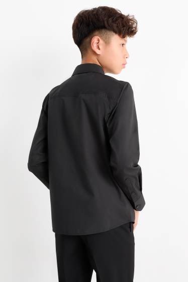 Kinder Jungen - Hemd - schwarz
