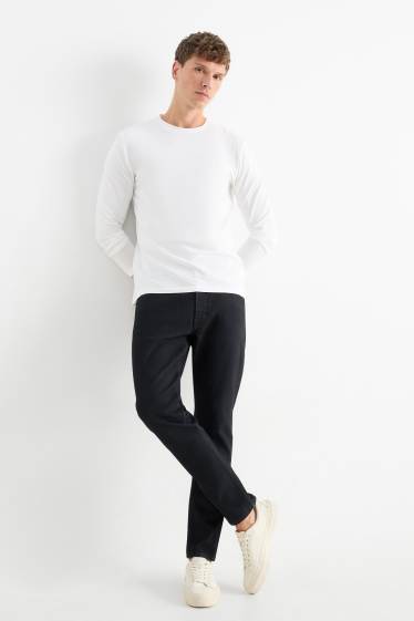 Pánské - Slim tapered jeans - džíny - tmavošedé
