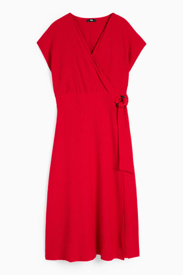 Damen - Wickelkleid - rot