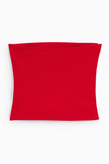 Women - Bandeau top - red