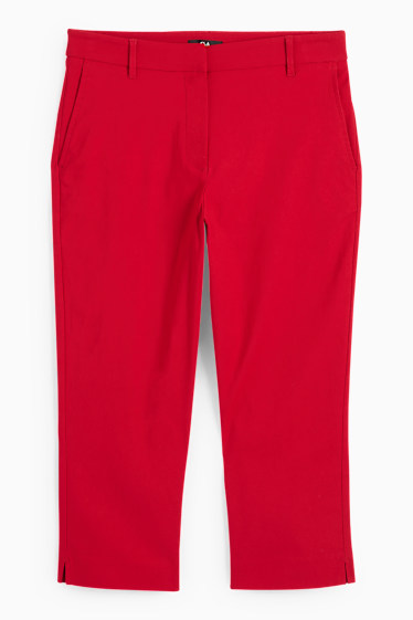 Kobiety - Rybaczki - średni stan - slim fit - czerwony