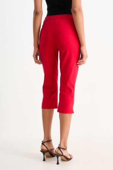 Kobiety - Rybaczki - średni stan - slim fit - czerwony