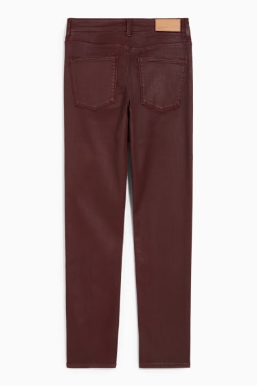 Femmes - Slim jean - mid waist - rouge foncé