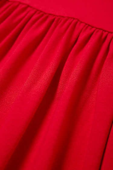 Dona - Vestit bàsic de viscosa - vermell