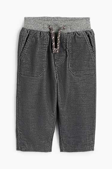 Bébés garçons - Pantalon en velours côtelé pour bébé - pantalon doublé - gris