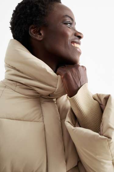 Women - Quilted jacket - beige