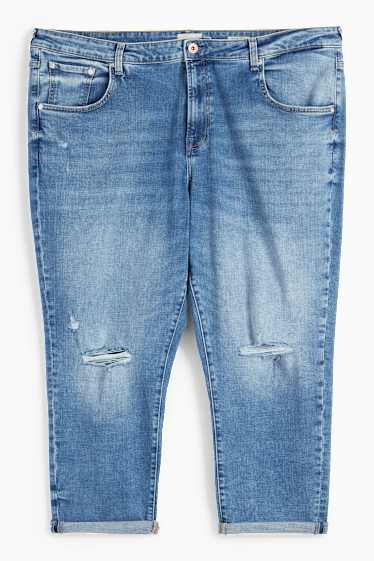 Damen - Boyfriend Jeans - Mid Waist - jeansblau
