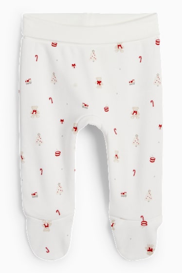 Baby Jungen - Bärchen - Erstlings-Weihnachts-Outfit - 2 teilig - dunkelrot