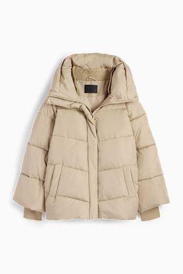 Women - Quilted jacket - beige
