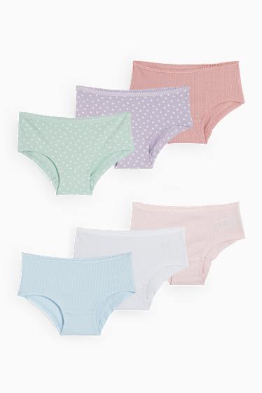 Kinder Mädchen - Multipack 6er - Slip - rosa