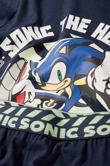 Kinder Jungen - Sonic - Pyjama - 2 teilig - dunkelblau