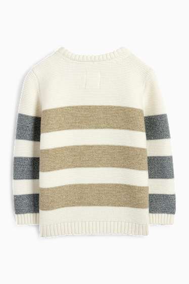 Bebés niños - Jersey para bebé - de rayas - con textura - blanco roto