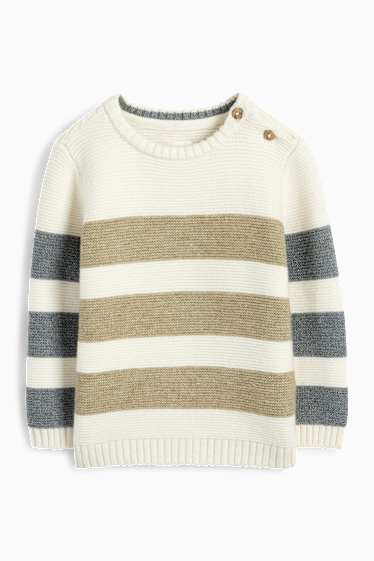 Bebés niños - Jersey para bebé - de rayas - con textura - blanco roto