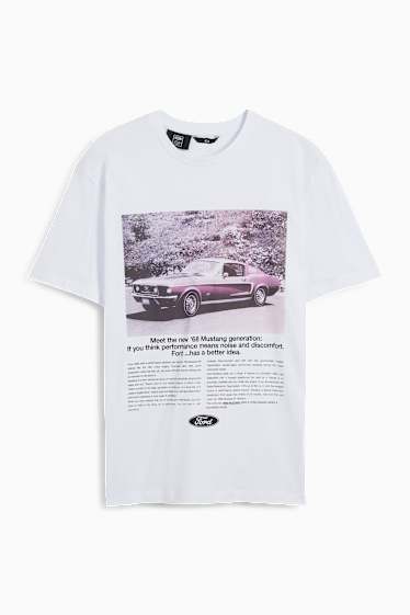 Uomo - T-shirt - Ford - bianco crema