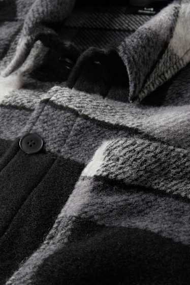 Hommes - Veste-chemise - à carreaux - noir