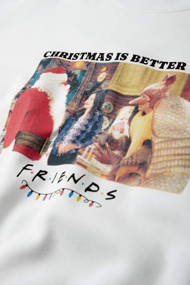 Men - Christmas sweatshirt - Friends - white