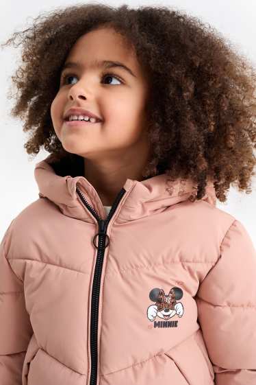Bambine - Minnie - giacca trapuntata con cappuccio - rosa scuro