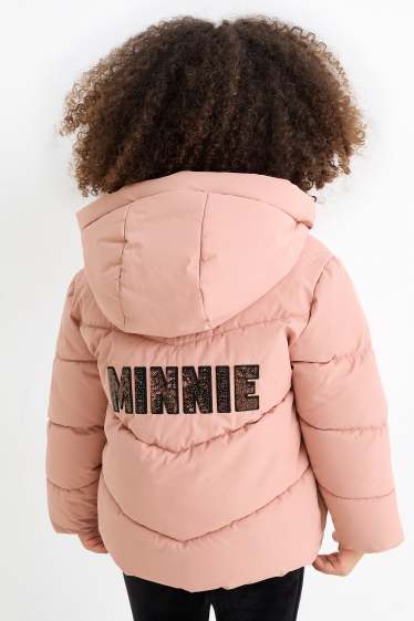 Bambine - Minnie - giacca trapuntata con cappuccio - rosa scuro