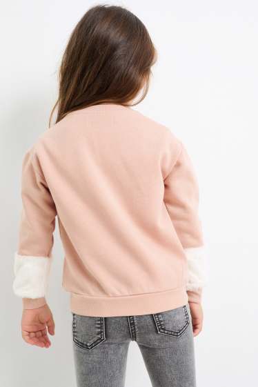 Enfants filles - Licorne - sweat - rose foncé