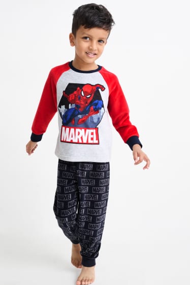 Dzieci chłopcy - Spider-Man - piżama z polaru - 2 części - szary