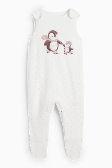 Nadó nena - Pingüí - conjunt de pijama d’una peça - 2 peces - rosa