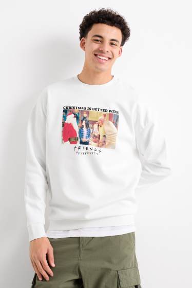 Men - Christmas sweatshirt - Friends - white