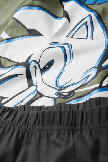 Kinderen: jongens - Sonic - pyjama - 2-delig - groen