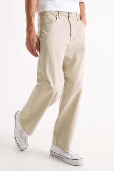 Hommes - Baggy jean - taupe