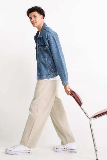 Hommes - Baggy jean - taupe