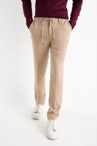 Herren - Baukasten-Hose - Slim Fit - Flex  - hellbeige