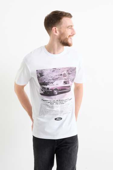 Uomo - T-shirt - Ford - bianco crema